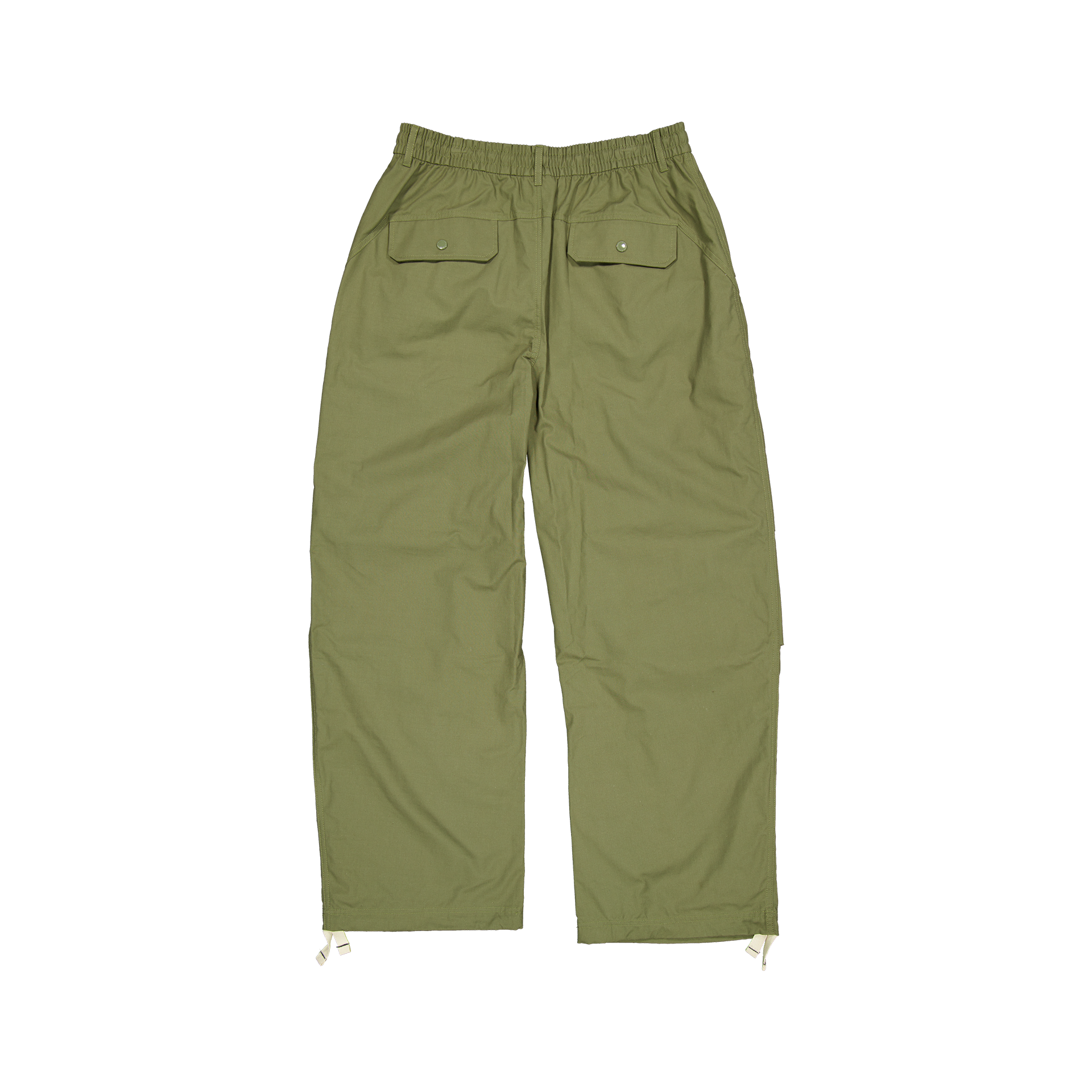 New Era Branded Loose Military Cargo Green Bark Pants