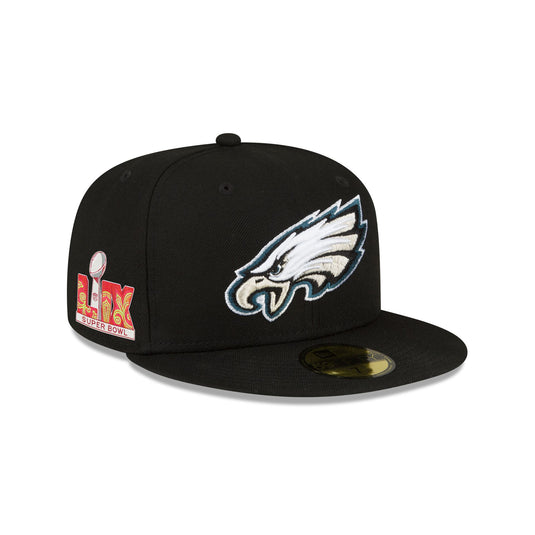 Philadelphia Eagles Super Bowl LIX Participation Side Patch 59FIFTY Fitted Hat - New Era Cap