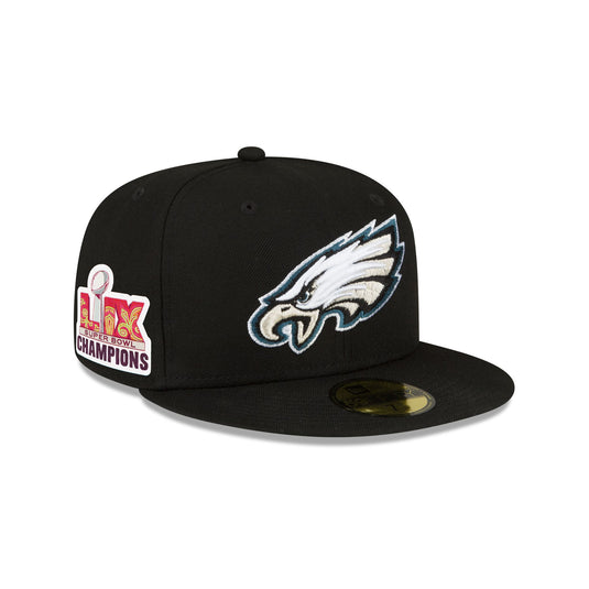 Philadelphia Eagles Super Bowl LIX Champions Side Patch 59FIFTY Fitted Hat - New Era Cap