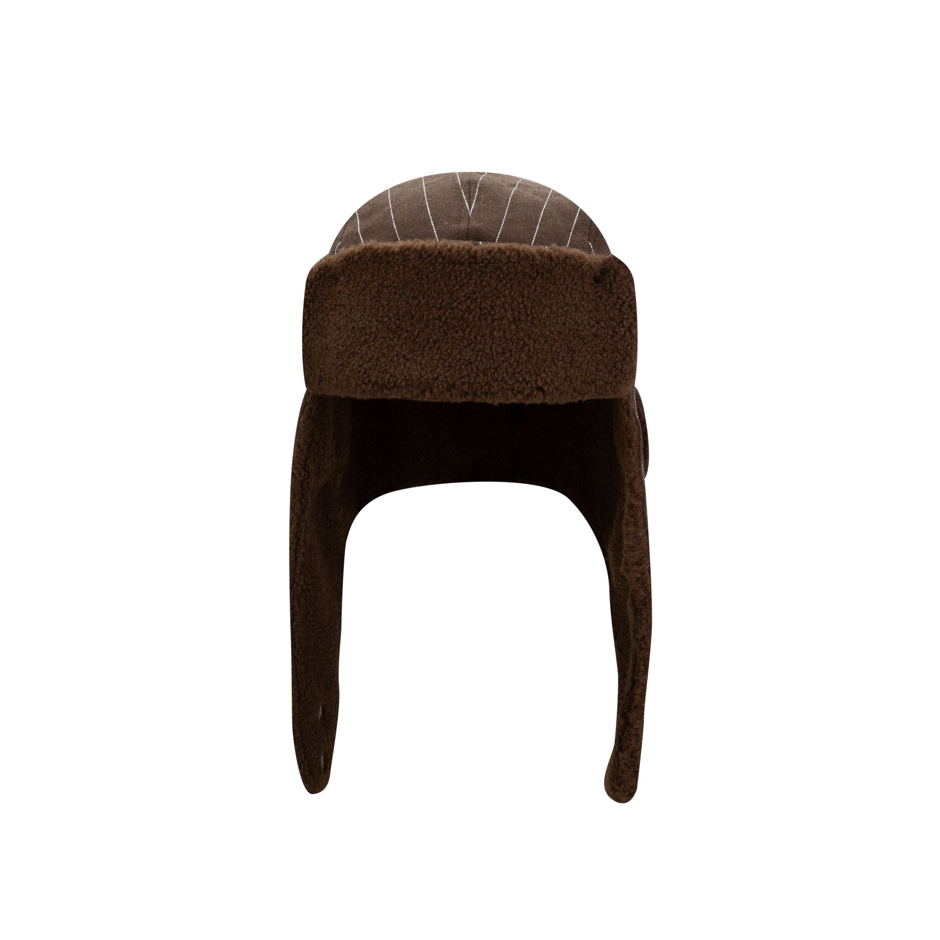 New Era Cap Brown Stripe Fashion Trapper Hat