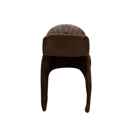 New Era Cap Brown Stripe Fashion Trapper Hat