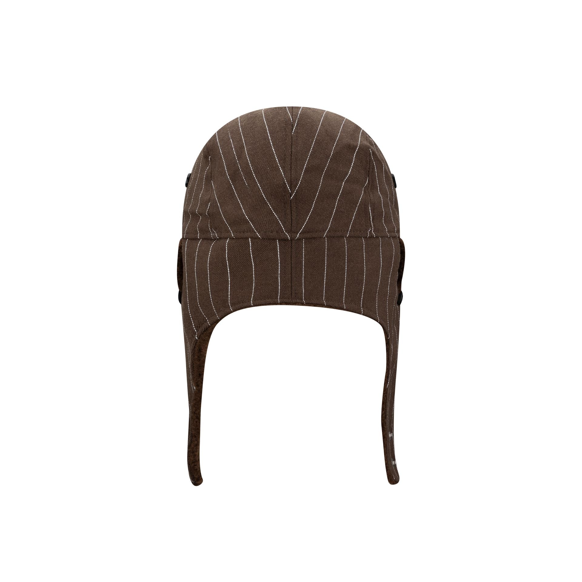 New Era Cap Brown Stripe Fashion Trapper Hat