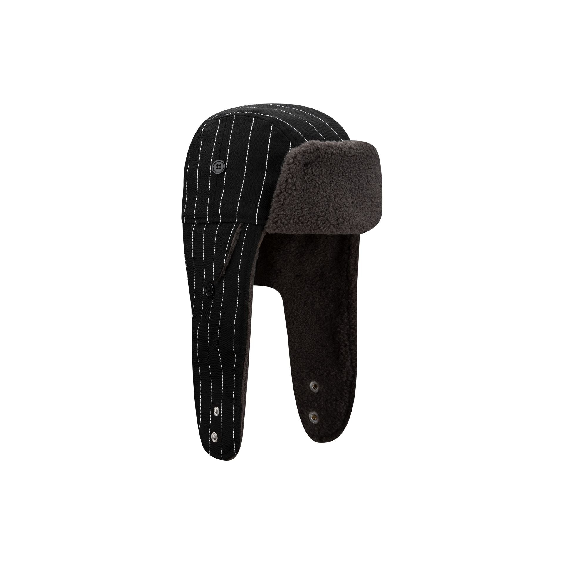 New Era Cap Black Stripe Fashion Trapper Hat