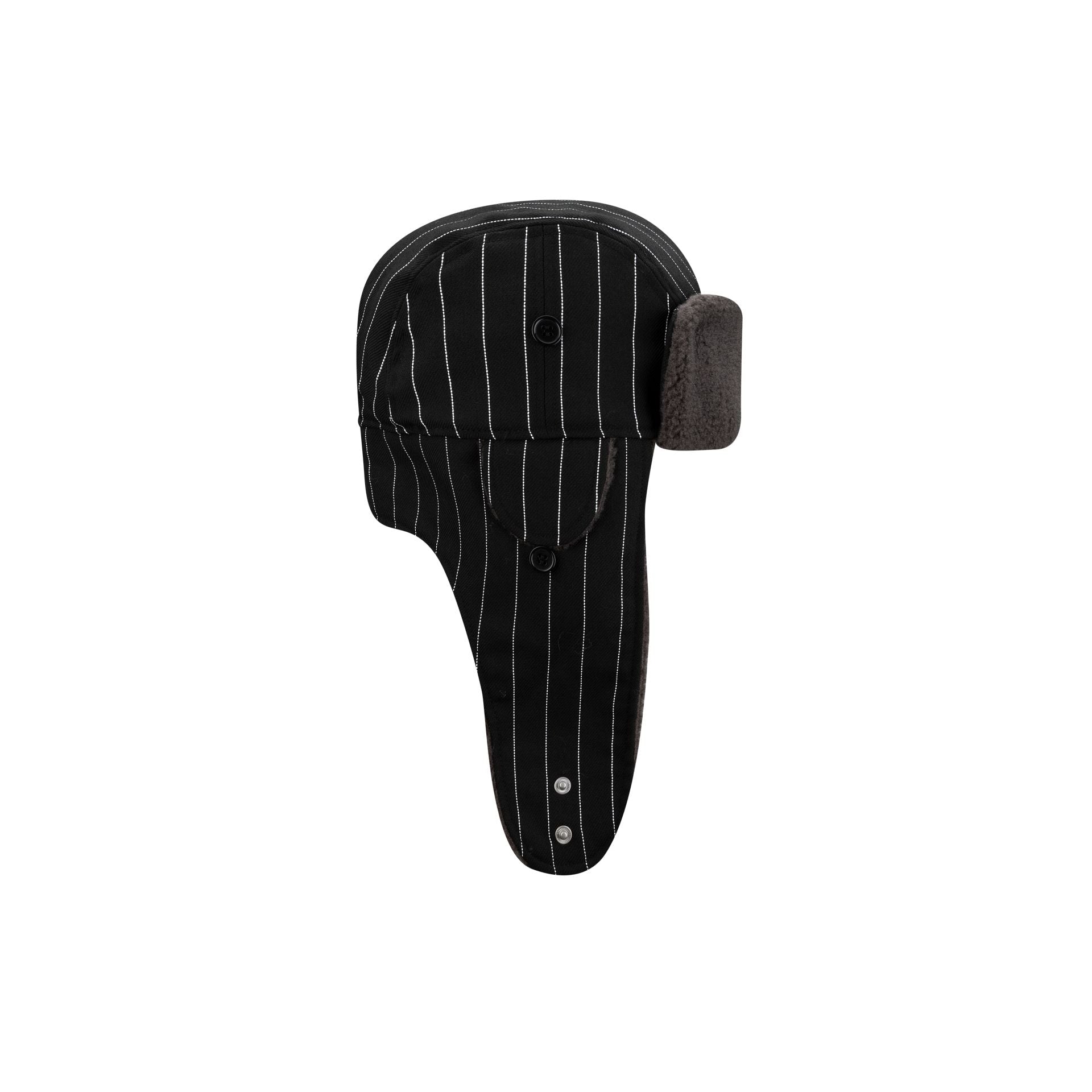 New Era Cap Black Stripe Fashion Trapper Hat