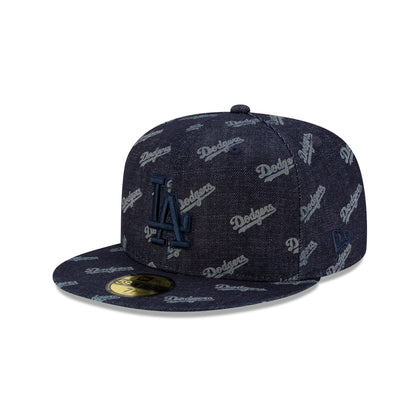 Los Angeles Dodgers Laser Burn Out Navy 59FIFTY Fitted Hat