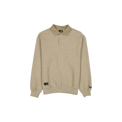 New Era Cap Black Label Man-to-Man Oatmeal Collared Crewneck
