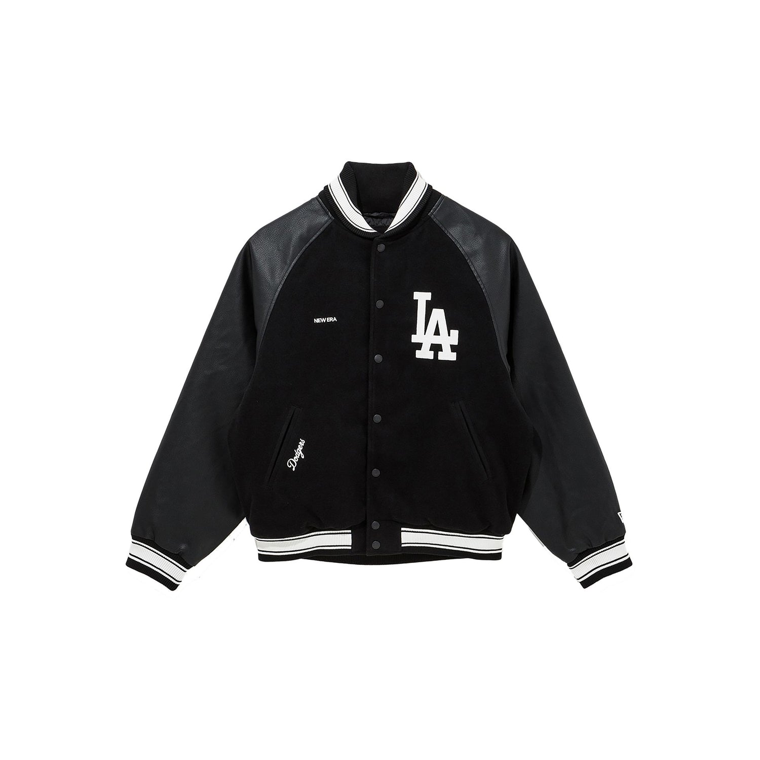 Los Angeles Dodgers Raglan Black Varsity Jacket