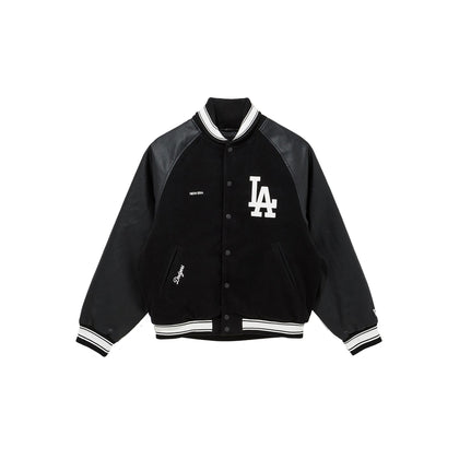 Los Angeles Dodgers Raglan Black Varsity Jacket