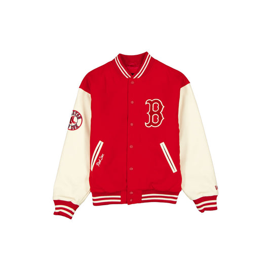 Boston Red Sox Patched Red Varsity Jacket - New Era Cap