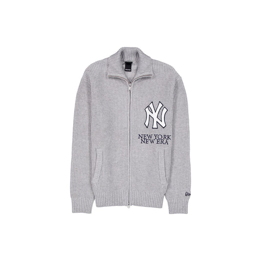 New York Yankees Heather Gray Cardigan - New Era Cap