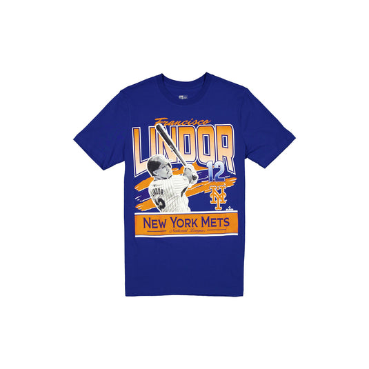 New York Mets Francisco Lindor Blue T-Shirt - New Era Cap