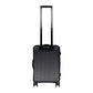 Black suitcase with a handle on a white background