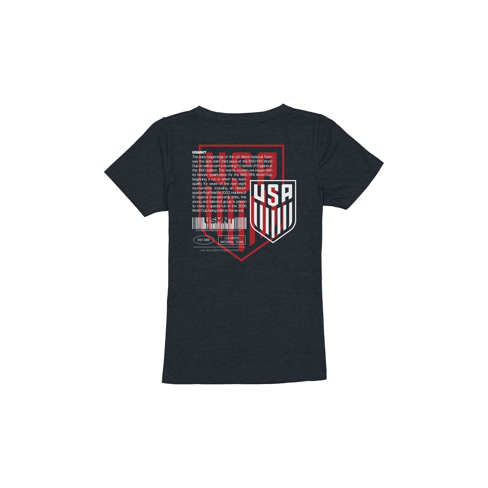 U.S. Soccer Men's National Team History Women's Navy T-Shirt