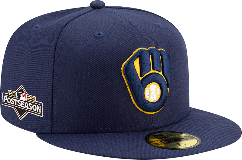 Milwaukee Brewers 2025 Postseason Side Patch 59FIFTY Fitted Hat