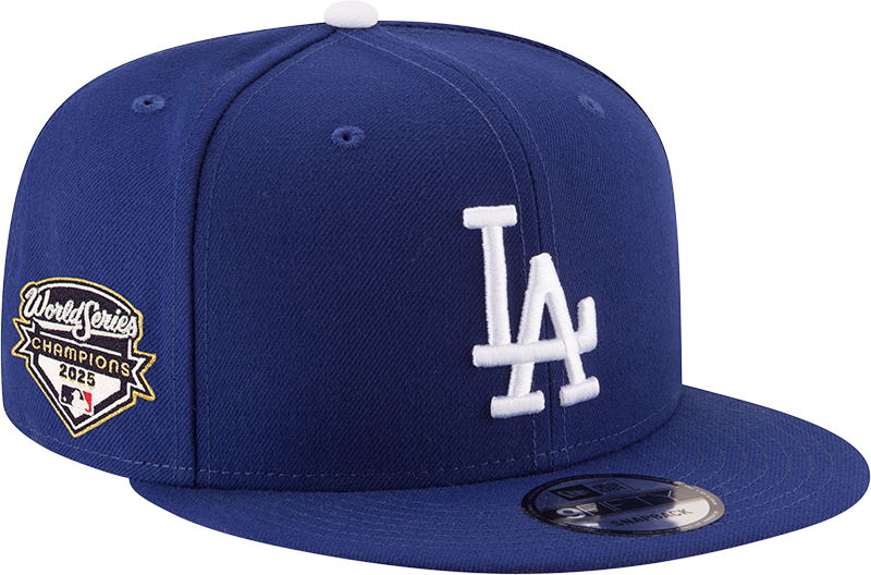 Los Angeles Dodgers 2025 World Series Champions Side Patch 9FIFTY Snapback Hat