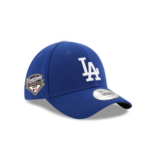 Los Angeles Dodgers 2025 World Series Champions Side Patch 39THIRTY Stretch Fit Hat - New Era Cap