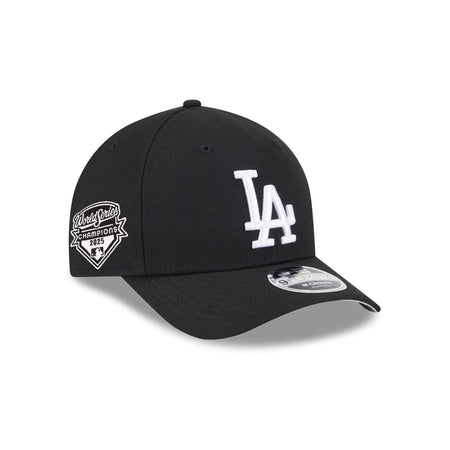 Los Angeles Dodgers 2025 World Series Champions Black & White 9FORTY M-Crown Snapback Hat