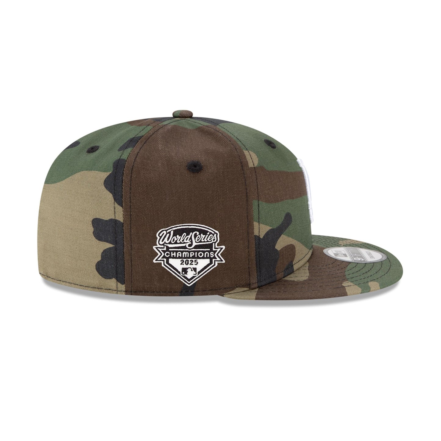 New Era 9Fifty Snapback LA Dodgers – Camouflage Crown, Schwarzes Logo, Verstellbar, 100% Baumwolle