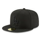 Los Angeles Dodgers 2025 World Series Champions Black on Black 59FIFTY Fitted Hat