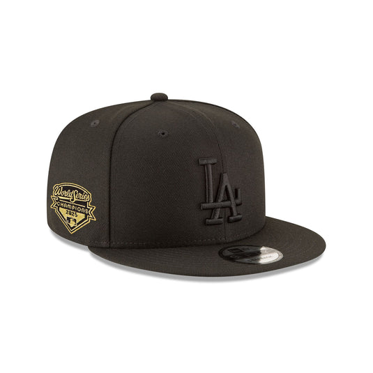 Los Angeles Dodgers 2025 World Series Champions Black on Black 9FIFTY Snapback Hat - New Era Cap