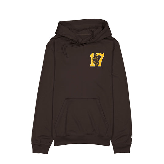 Wyoming Cowboys Josh Allen Jersey Retirement Poke Hoodie - New Era Cap