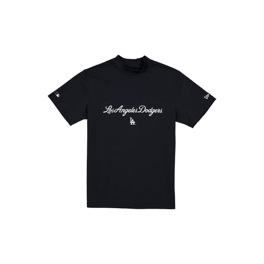 Los Angeles Dodgers Mockneck Black T-Shirt - New Era Cap