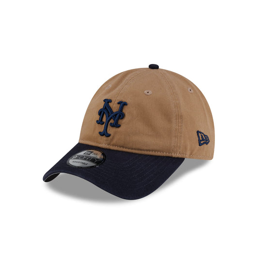 New York Mets Khaki 9FORTY Adjustable Hat - New Era Cap
