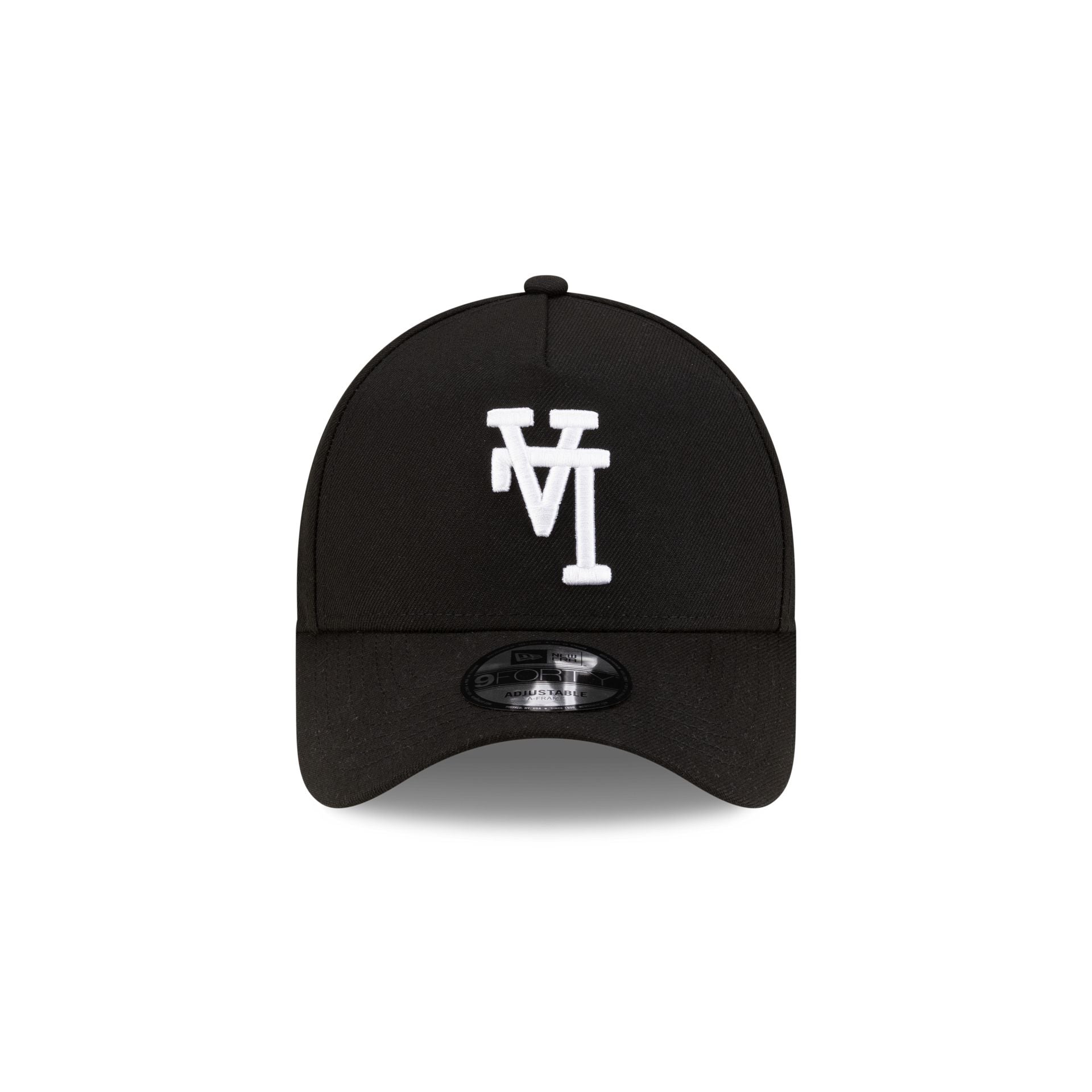 Los Angeles Dodgers Upside Down Logo Black 9FORTY A-Frame Snapback Hat