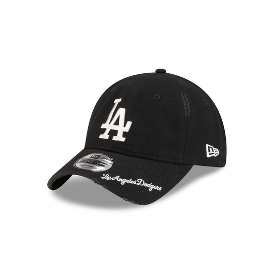 Los Angeles Dodgers Distressed Black 9TWENTY Adjustable Hat - New Era Cap