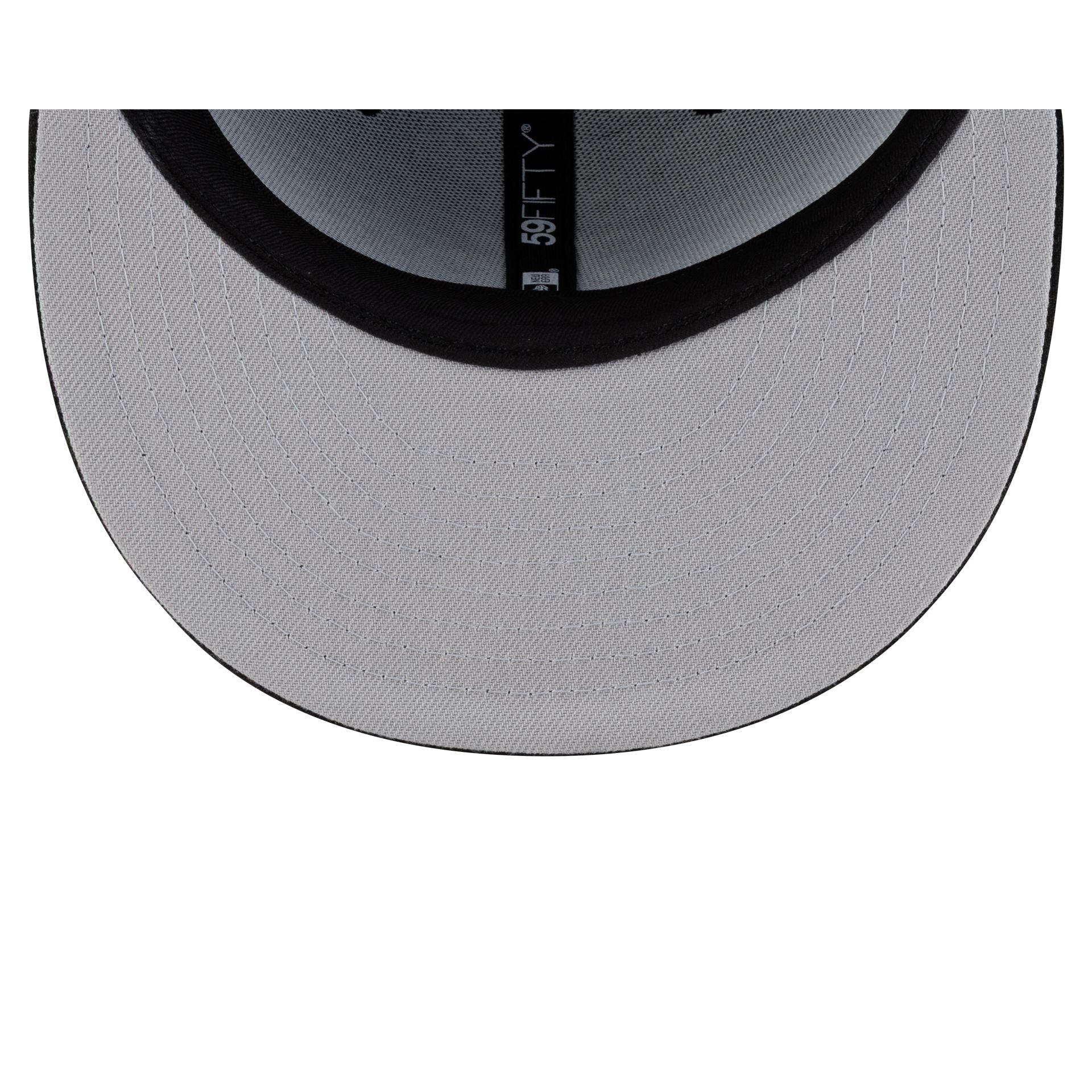 Los Angeles Dodgers Upside Down Logo Black 59FIFTY Fitted Hat