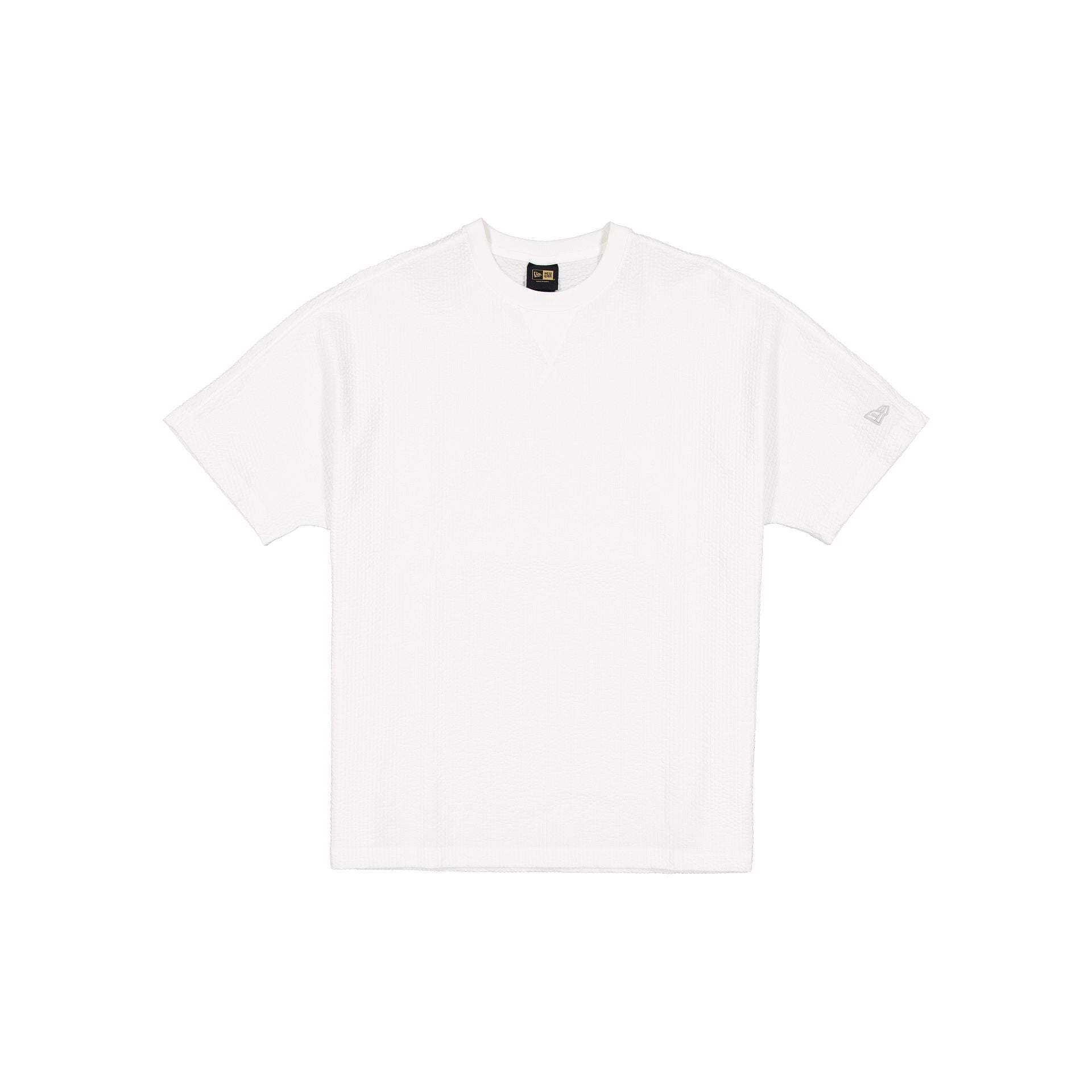 New Era Cap Black Label Seersucker Cream T-Shirt