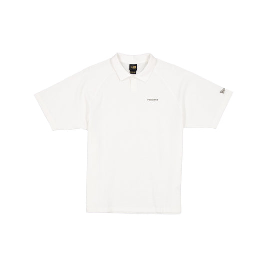 New Era Cap Black Label Crinkle Cream Polo Shirt - New Era Cap