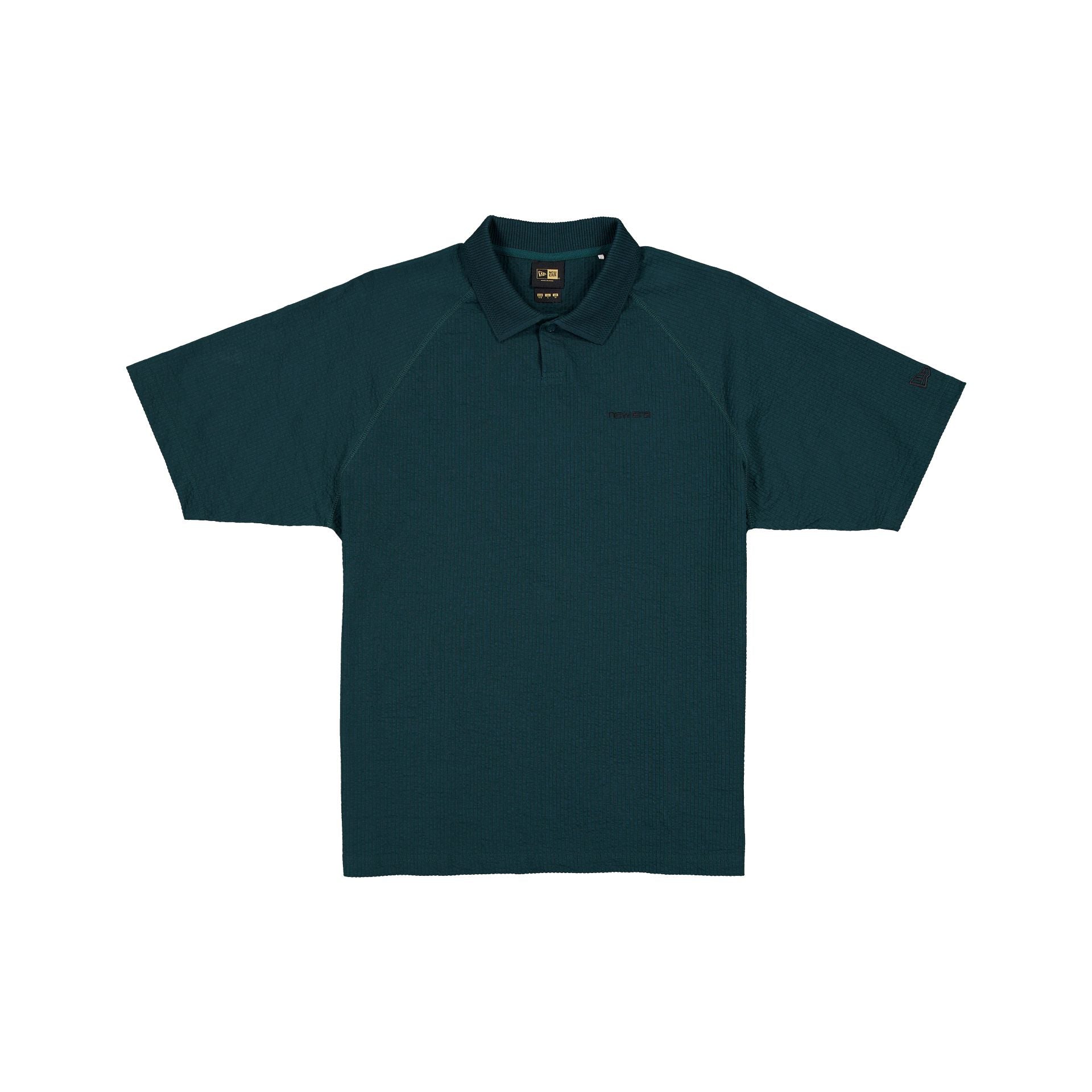 New Era Cap Black Label Crinkle Dark Green Polo Shirt