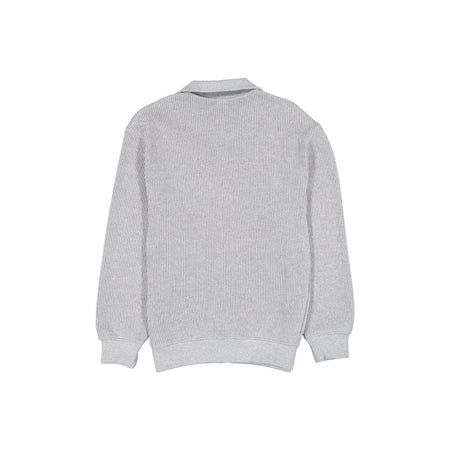 New Era Cap Black Label Knit Heather Gray Zip-Up Jacket