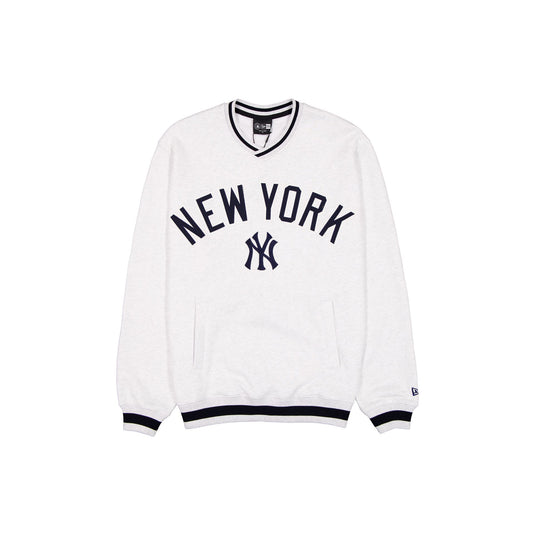 New York Yankees Varsity Gray V-Neck Crewneck