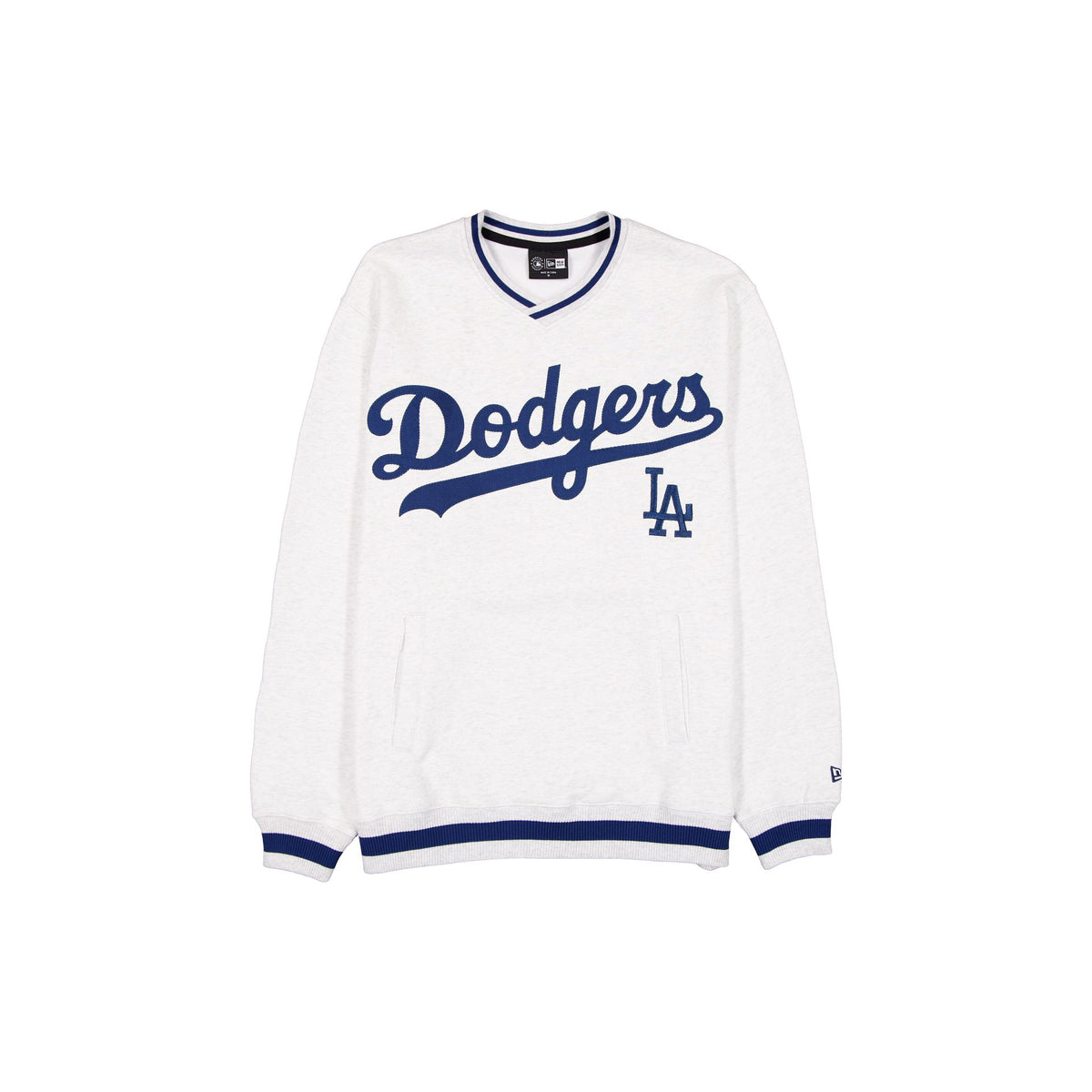 Los Angeles Dodgers Varsity Gray V-Neck Crewneck