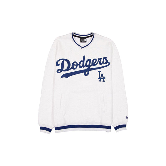 Los Angeles Dodgers Varsity Gray V-Neck Crewneck