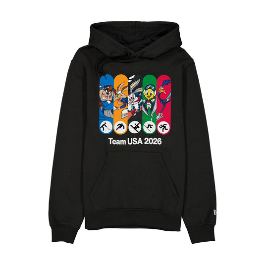Team USA Winter Olympics Looney Tunes Black Hoodie - New Era Cap