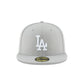 Los Angeles Dodgers 2025 World Series Champions Back-to-Back Circle Patch Gray 59FIFTY Fitted Hat