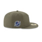 Los Angeles Dodgers 2025 World Series Champions Back-to-Back Circle Patch Olive 59FIFTY Fitted Hat