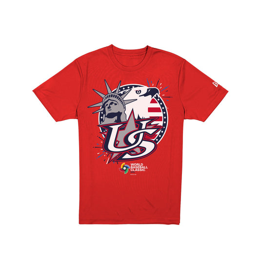 USA 2025 World Baseball Classic Scarlet T-Shirt - New Era Cap
