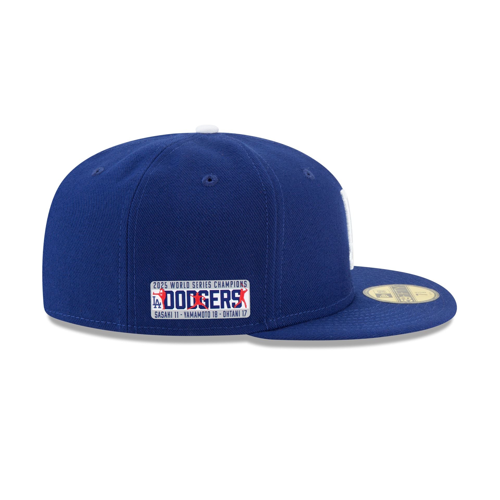 Los Angeles Dodgers 2025 World Series Champions Players Patch 59FIFTY Fitted Hat