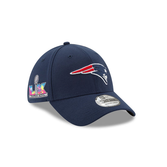 New England Patriots Super Bowl LX Participation Sidepatch 39THIRTY Stretch Fit - New Era Cap