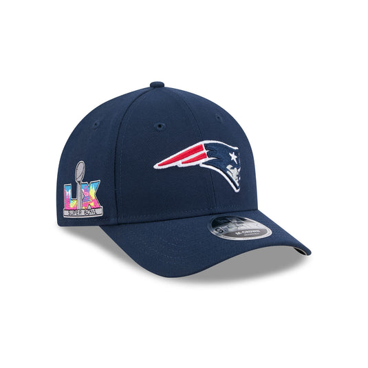 New England Patriots Super Bowl LX Participation Sidepatch 9FORTY M-Crown Snapback Hat - New Era Cap