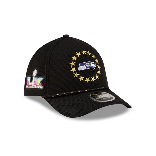 Seattle Seahawks Super Bowl LX Participation 39THIRTY M-Crown Stretch Fit - New Era Cap