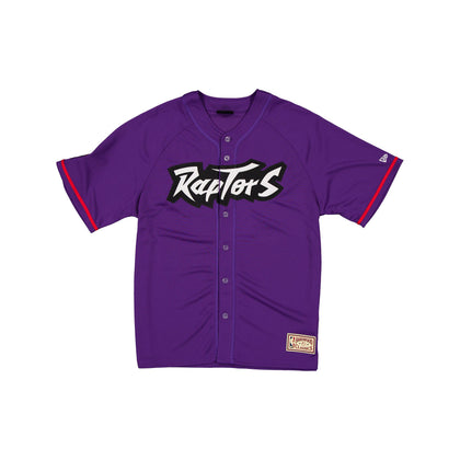 Toronto Raptors Hardwood Classics Purple Button-Up T-Shirt
