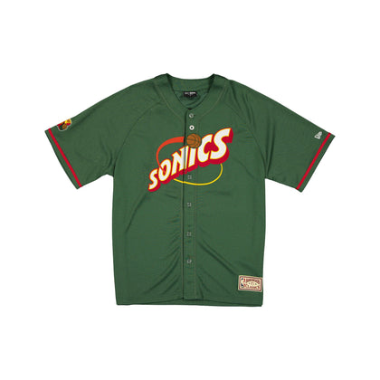 Seattle SuperSonics Hardwood Classics Green Button-Up T-Shirt