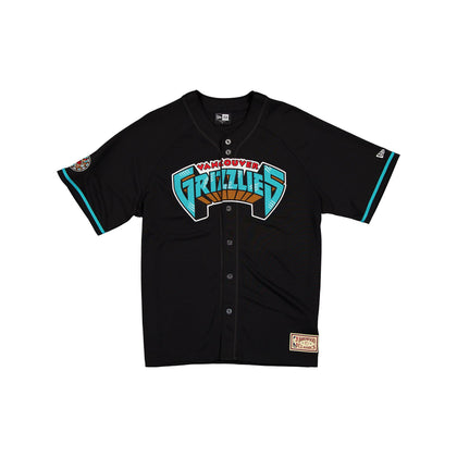 Vancouver Grizzlies Hardwood Classics Black Button-Up T-Shirt