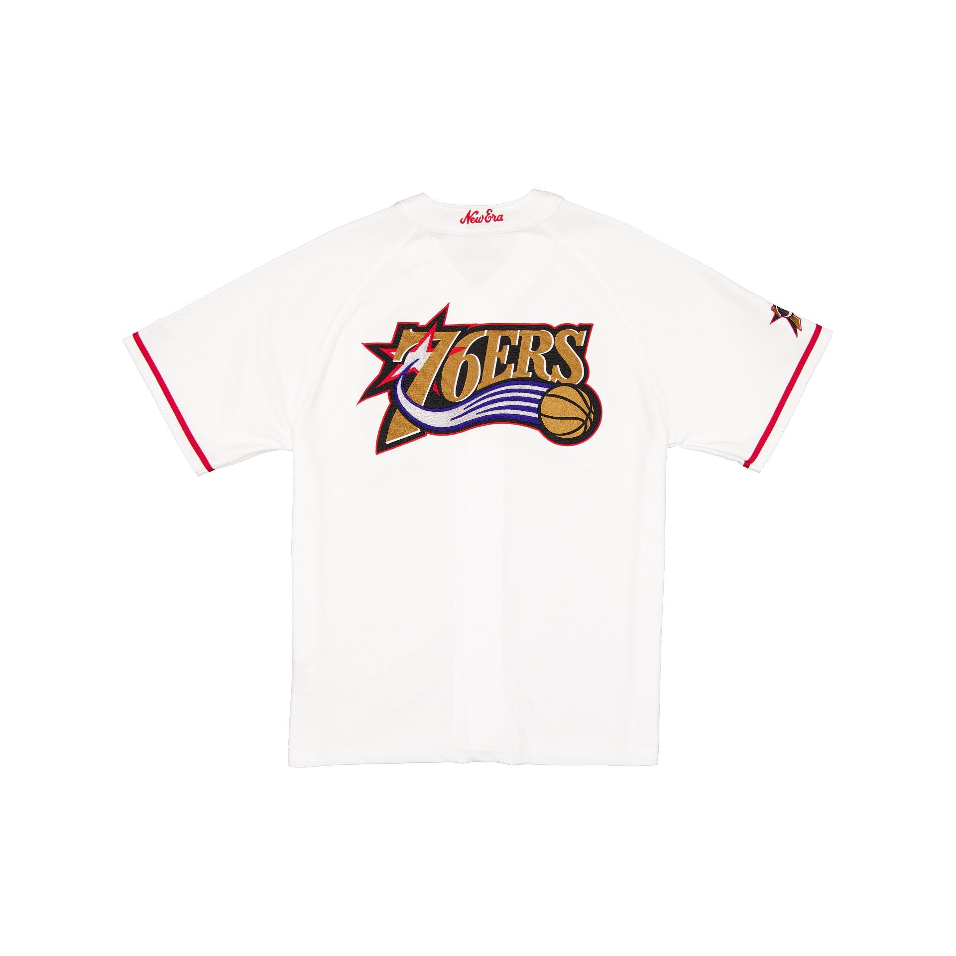 Philadelphia 76ers Hardwood Classics White Button-Up T-Shirt – New
