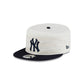New York Yankees Side Patch Chrome White Pillbox Hat